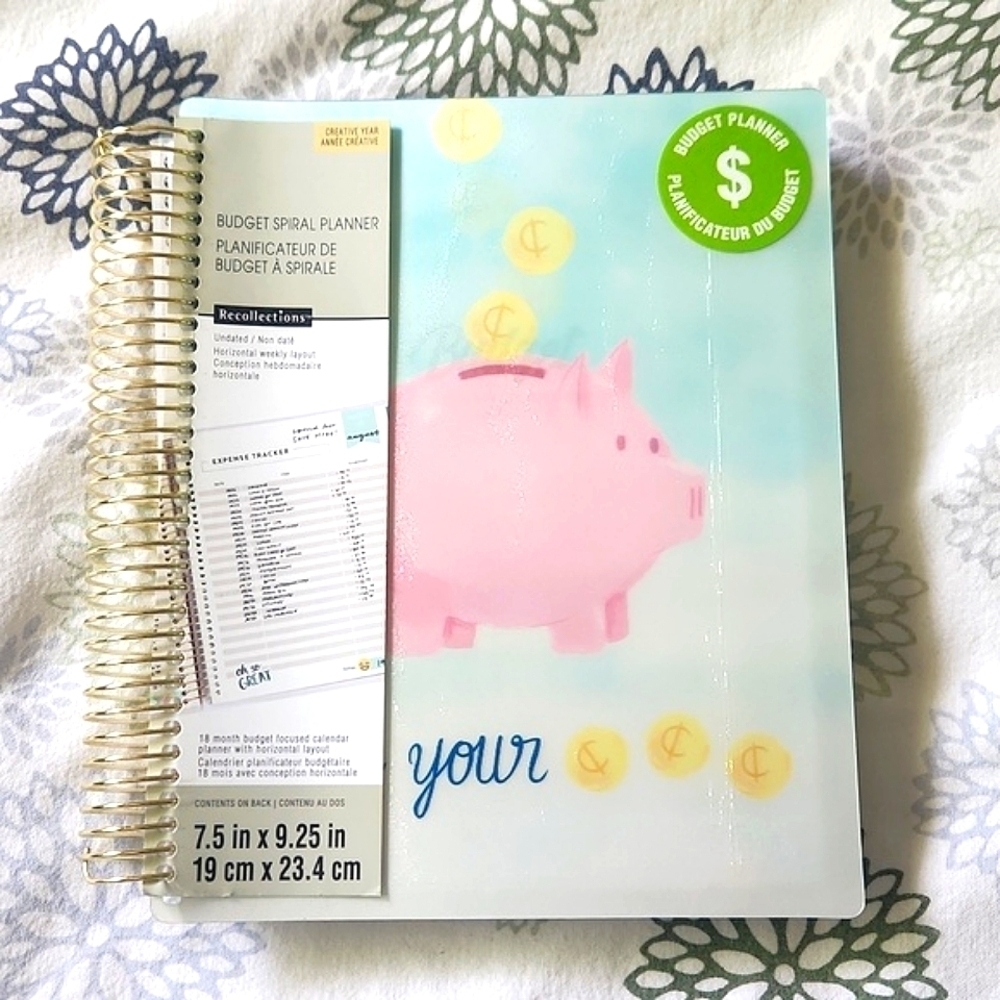 Recollections Budget Spiral Planner Undated  New Unused